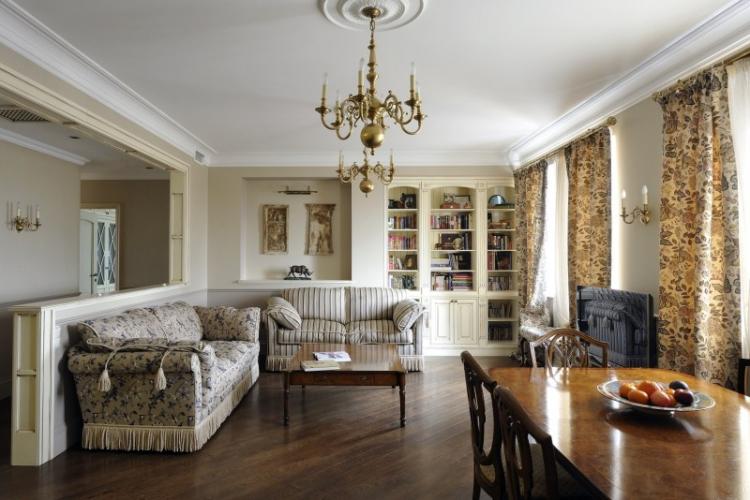 Гостиная в английском стиле - Дизайн интерьера фото