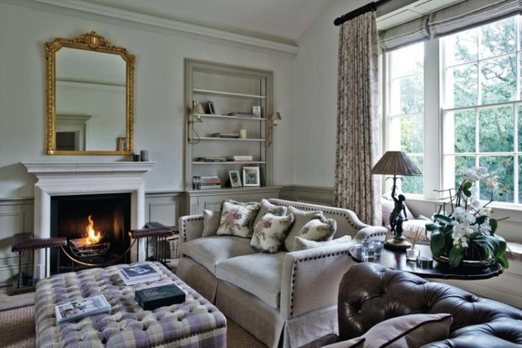 Гостиная в английском стиле - Дизайн интерьера фото