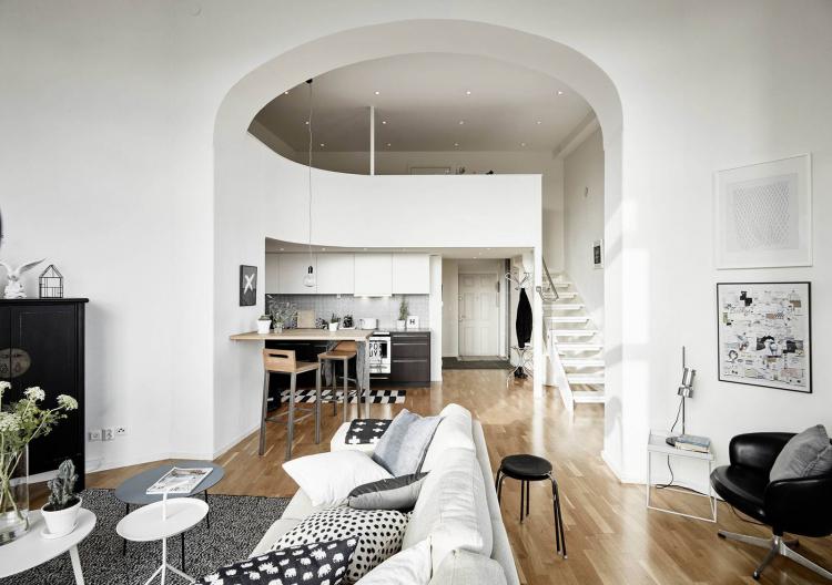 Арки из гипсокартона на кухне