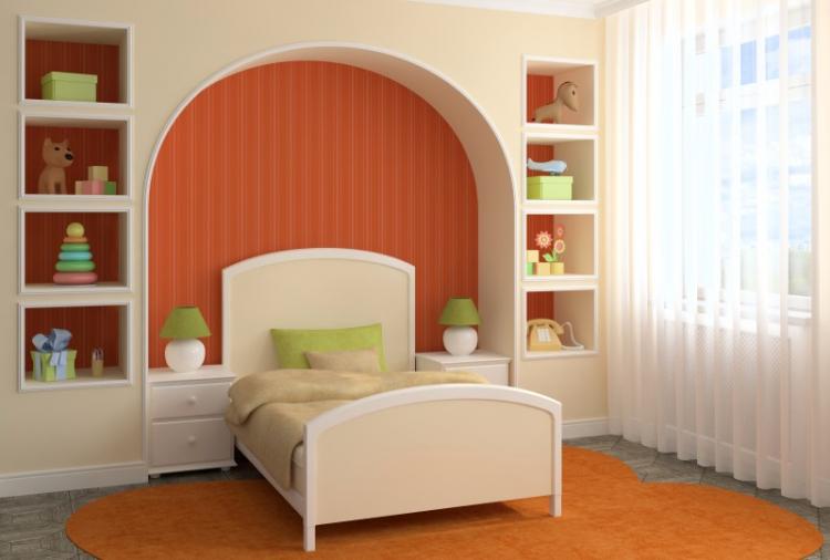 Арки из гипсокартона в детской комнате