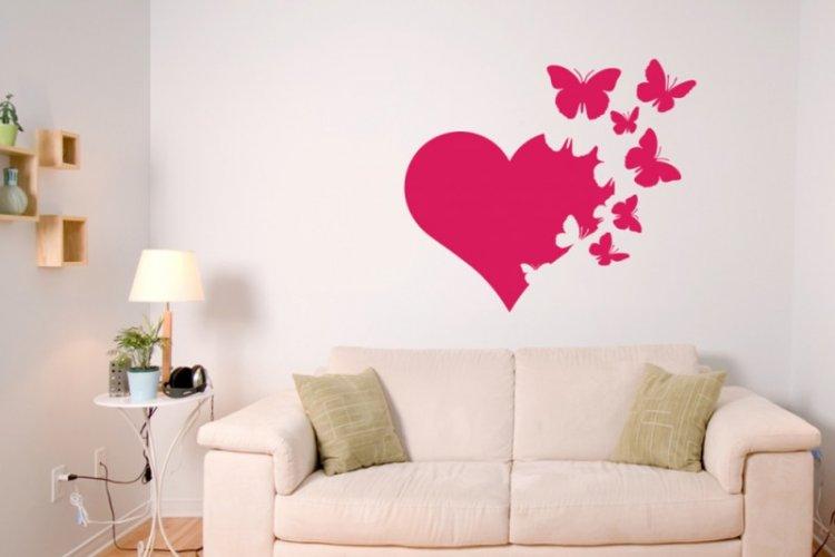 Нарисованные бабочки на стену своими руками