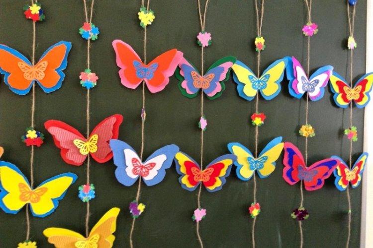 Завеса из бабочек на стену своими руками