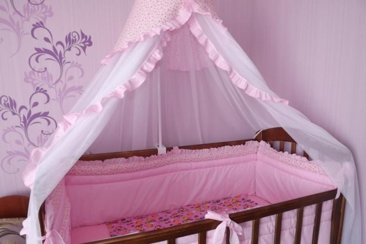 Балдахин на детскую кроватку - идеи дизайна фото