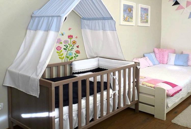 Балдахин на детскую кроватку - идеи дизайна фото