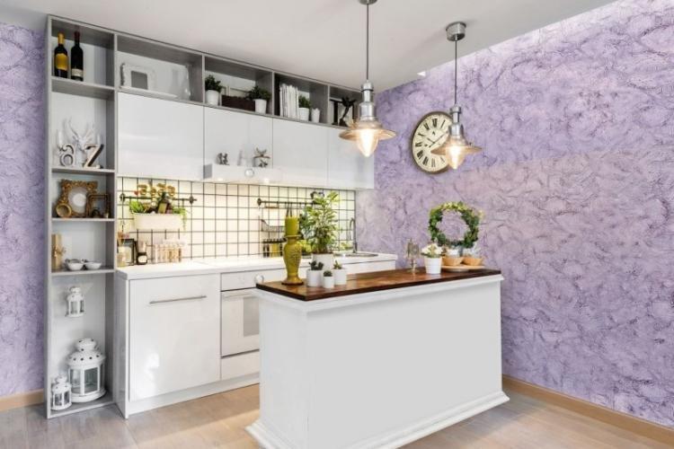 Обои для белой кухни - дизайн интерьера фото