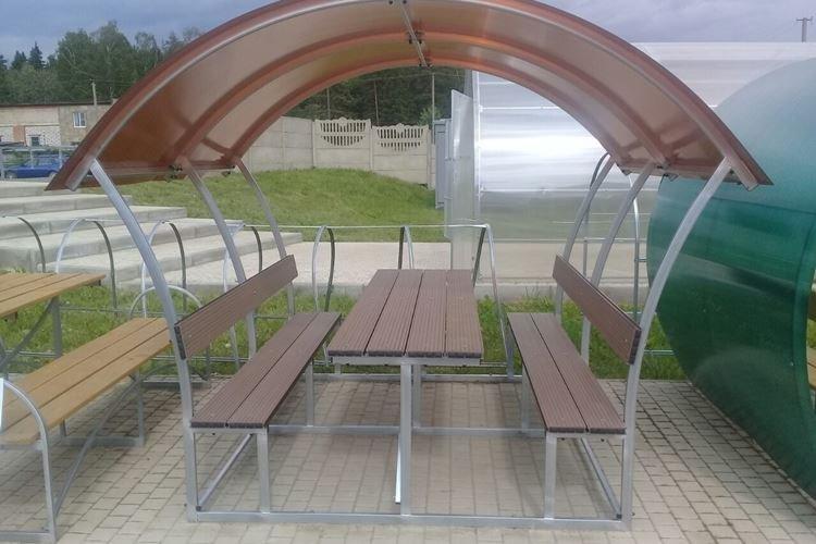 Мобильная беседка из поликарбоната - фото и идеи