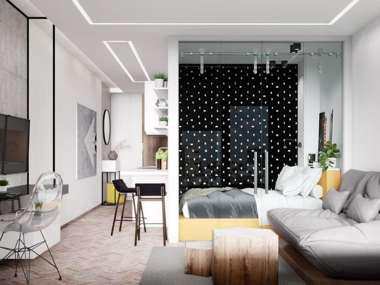 BigSmall: Квартира-студия 27 м2 - дизайн интерьера