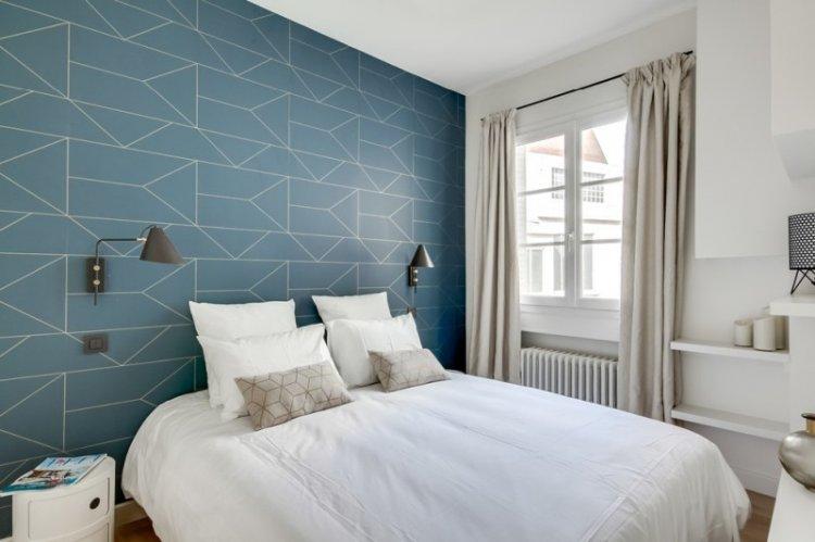 Спальня в бирюзовом цвете – дизайн интерьера фото