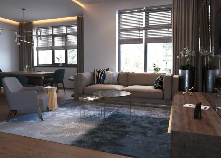 Black Style Home: Интерьер кухни-гостиной