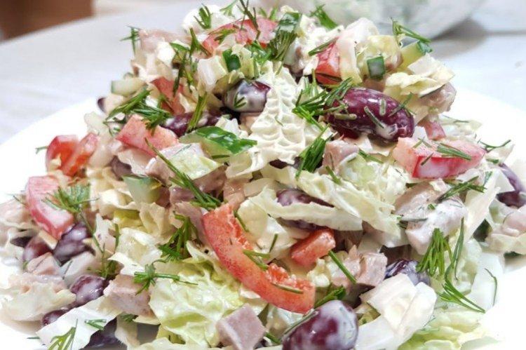 Салат с мясом и пекинской капустой - рецепты