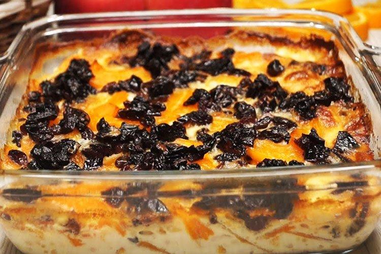 Тыквенная запеканка с сухофруктами - рецепты