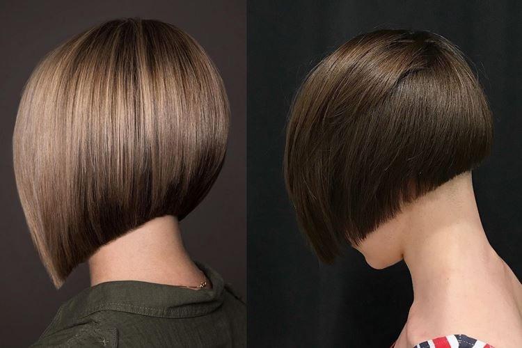 Геометричное боб каре на короткие волосы