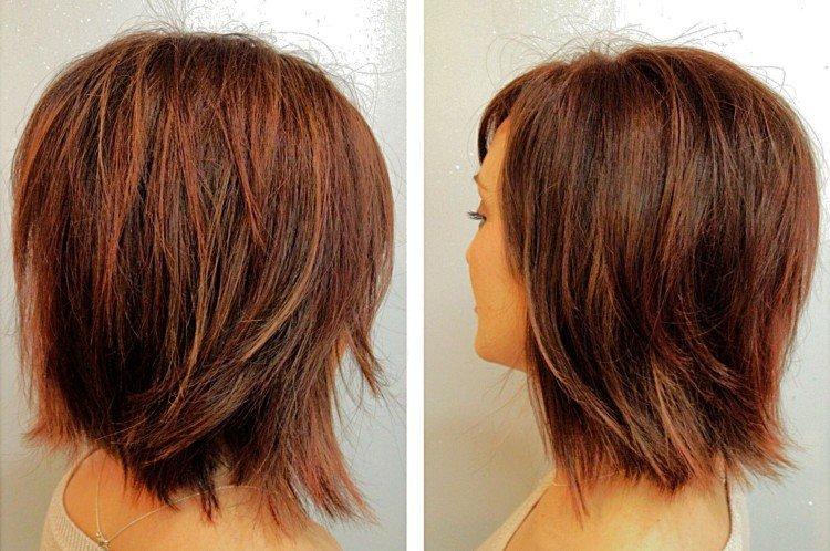 Градуированное боб-каре на средние волосы