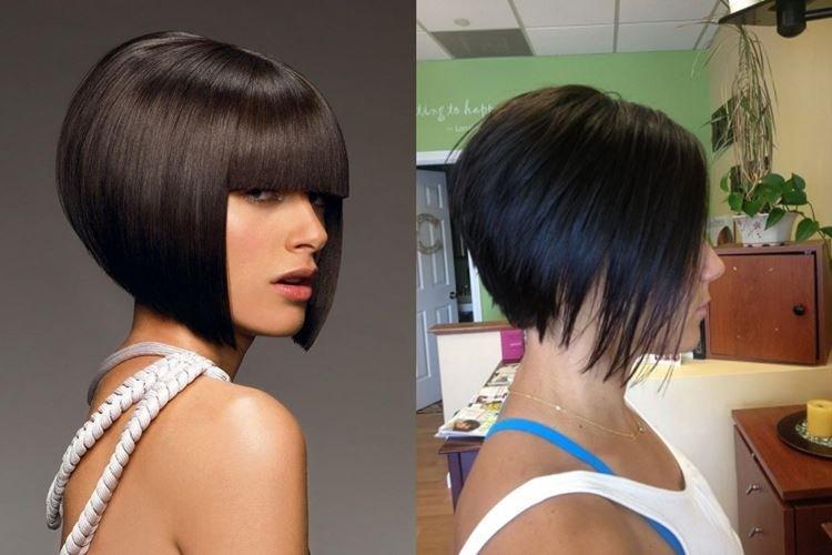 Боб каре с челкой на прямые волосы