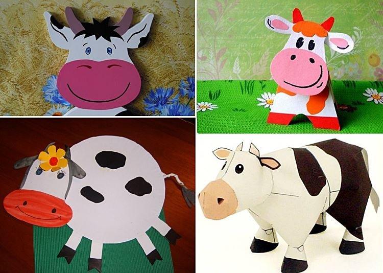 Бычок из бумаги на Новый год 2021 - фото и идеи
