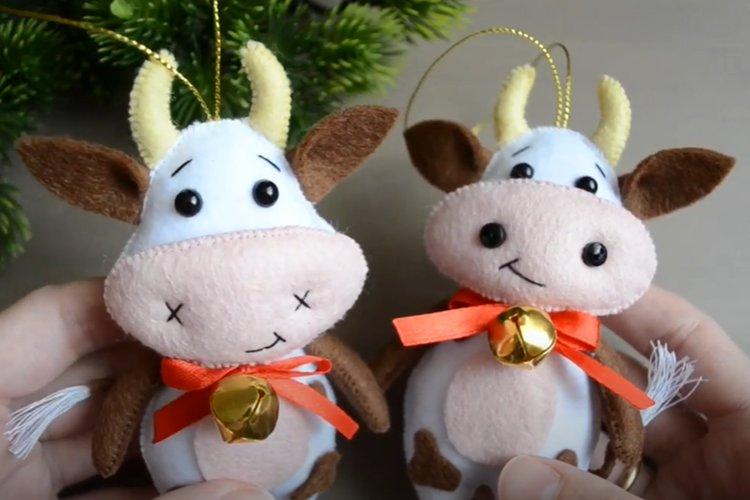 Бычок из фетра своими руками - фото и идеи