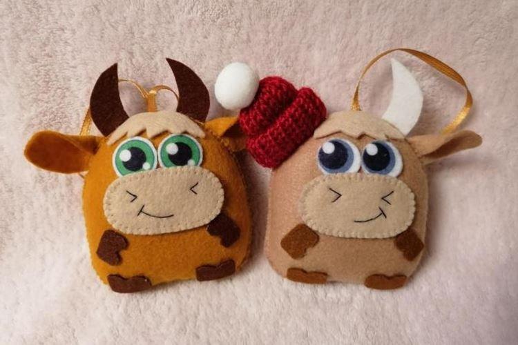 Бычок из фетра своими руками - фото и идеи