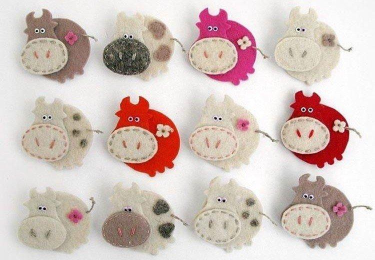 Бычок из фетра своими руками - фото и идеи