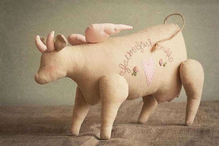 Бычок из ткани своими руками - фото и идеи