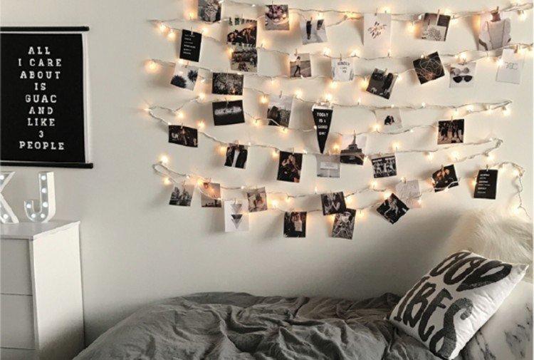 Гирлянда с прищепками для фото  - Что подарить девушке на День рождения