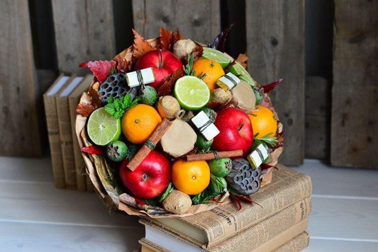 Фруктовый букет - Что подарить маме на День рождения от дочери