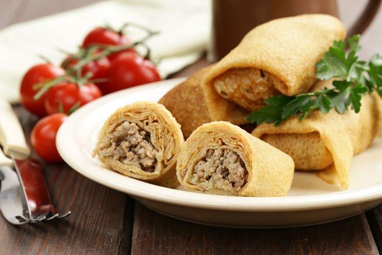 Блины с мясом - Что приготовить из фарша