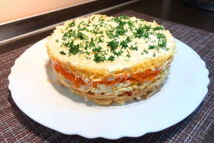 Простой яблочный салат - Что приготовить на новогодний стол рецепты