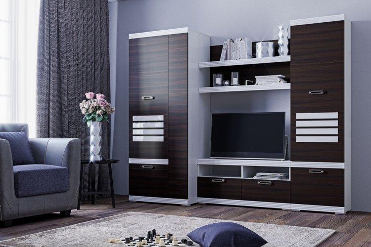 Цвет венге в гостиной - дизайн фото