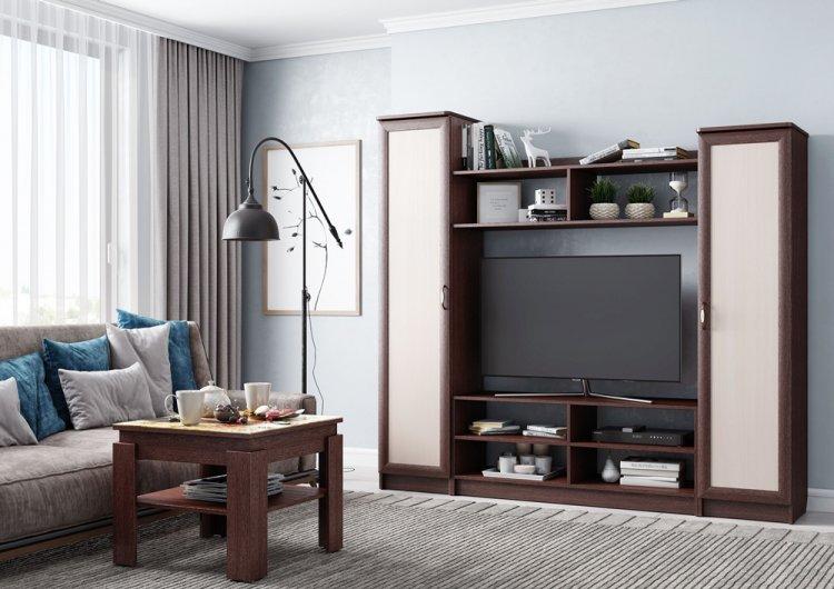 Цвет венге в гостиной - дизайн фото