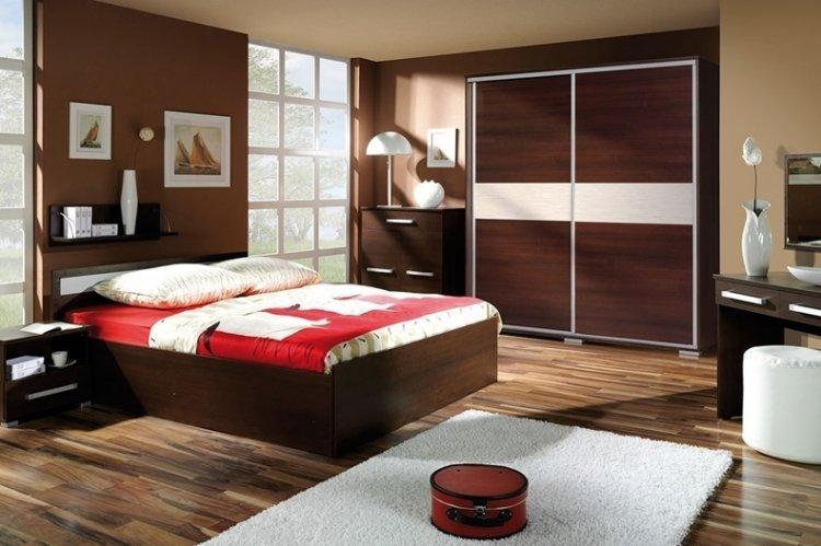 Цвет венге в спальне - дизайн фото