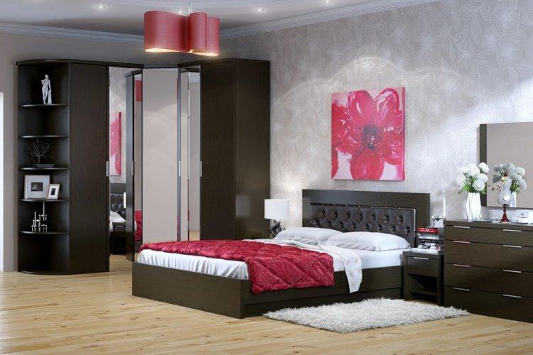 Цвет венге в спальне - дизайн фото