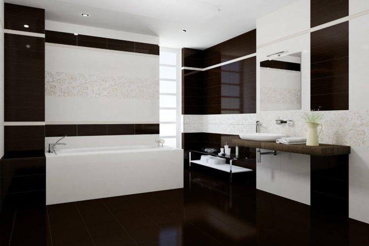 Цвет венге в ванной - дизайн фото