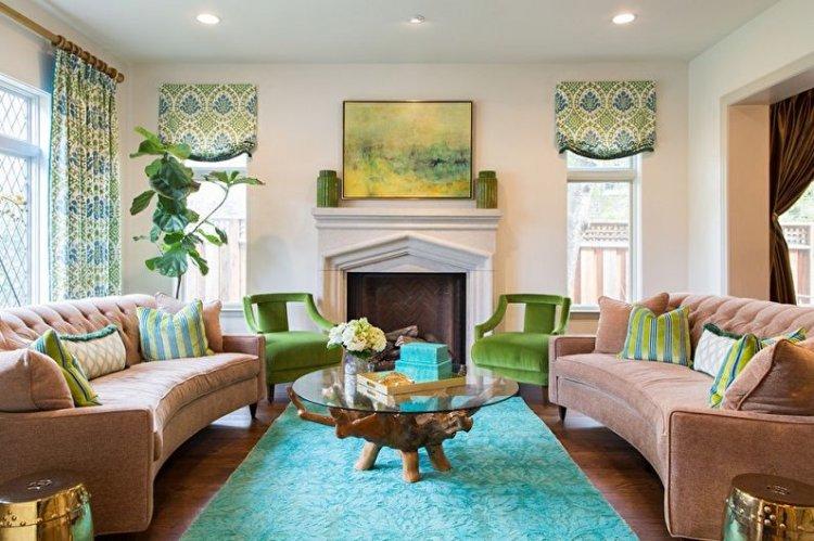 Естественные цвета - Цветовые сочетания стены, пол и потолок