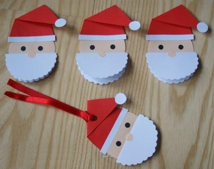 Дед Мороз из бумажных кружочков своими руками