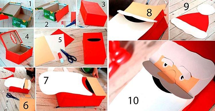 Ящик для писем в виде Деда Мороза своими руками