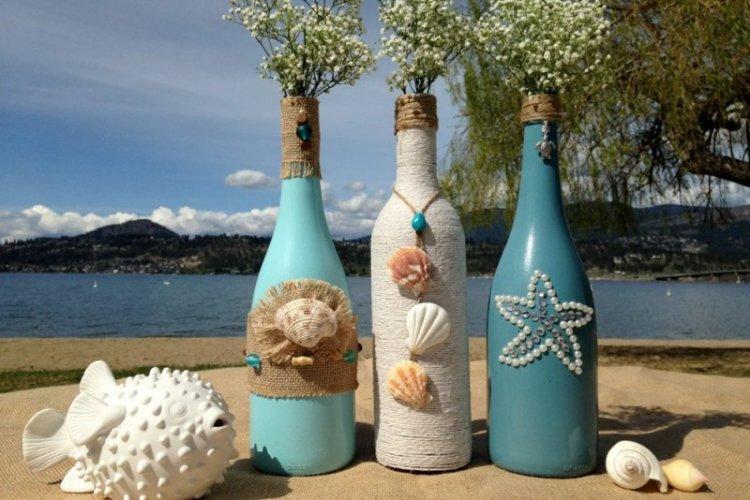 Декор бутылок своими руками - фото и идеи
