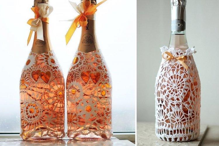 Декор бутылок своими руками - фото и идеи