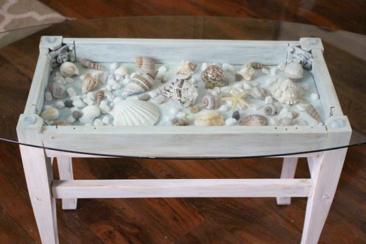 Декор под стеклом - Декор старого стола своими руками