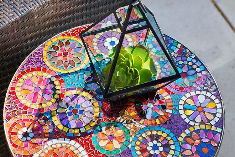 Мозаика - Декор старого стола своими руками