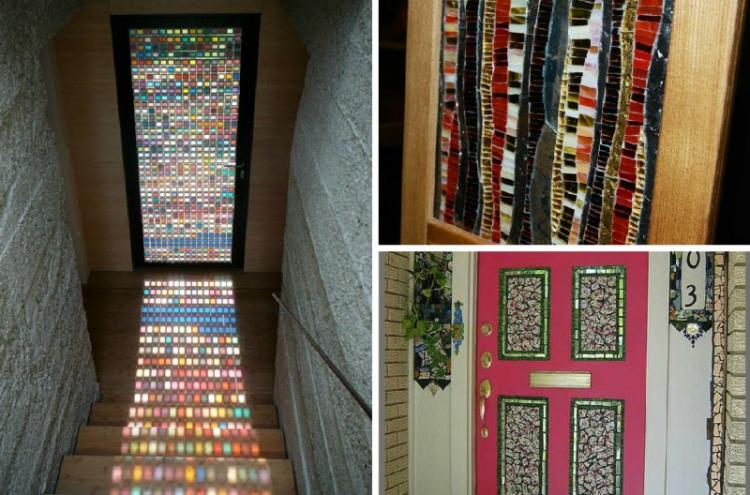 Мозаика - Декор старых дверей своими руками