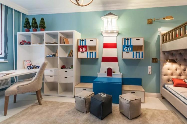 Дизайн интерьера детской комнаты для разнополых детей - фото