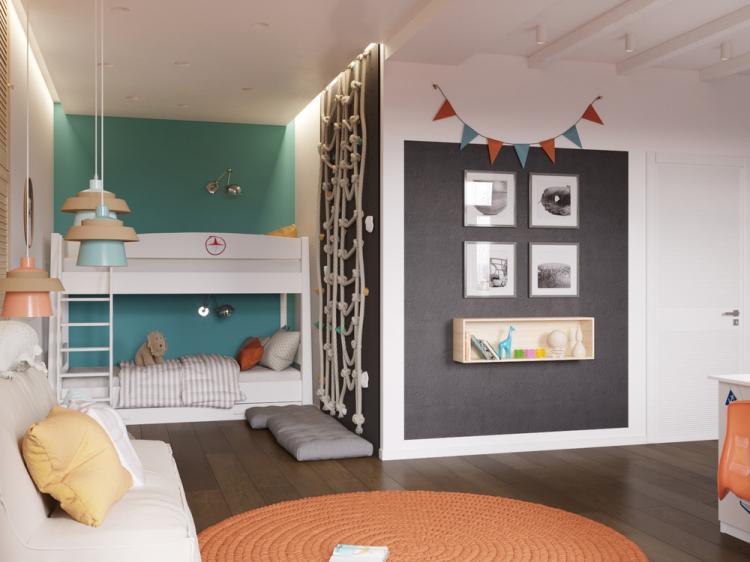 Интерьер детской комнаты для братьев-близнецов