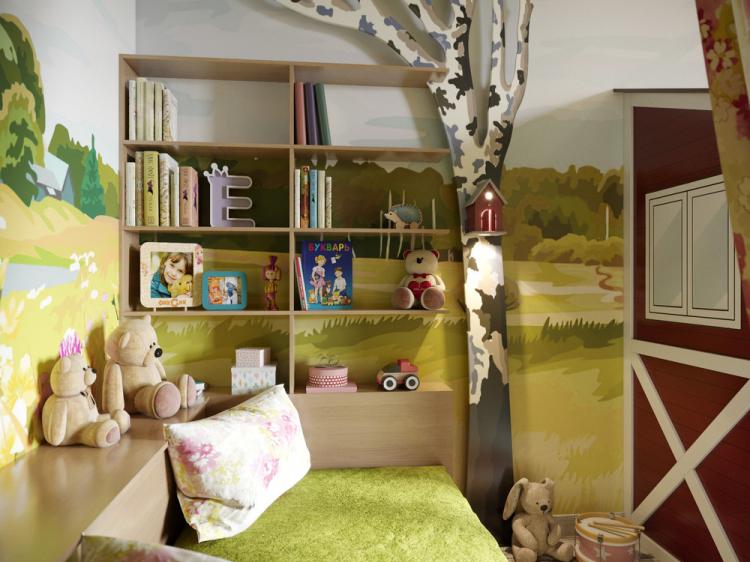 Детская комната «Милая деревня» - дизайн интерьера