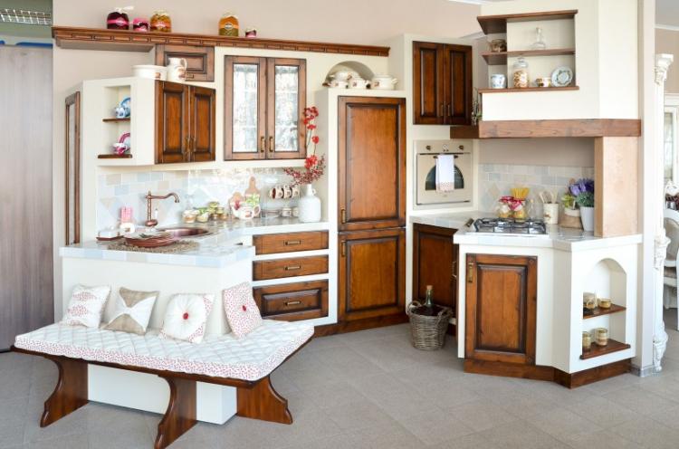 Диван для кухни в стиле кантри