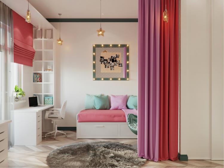 Яркая детская для двух девочек