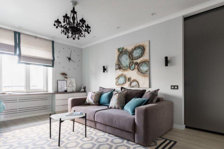 Гостиная 15 кв.м. - дизайн интерьера фото