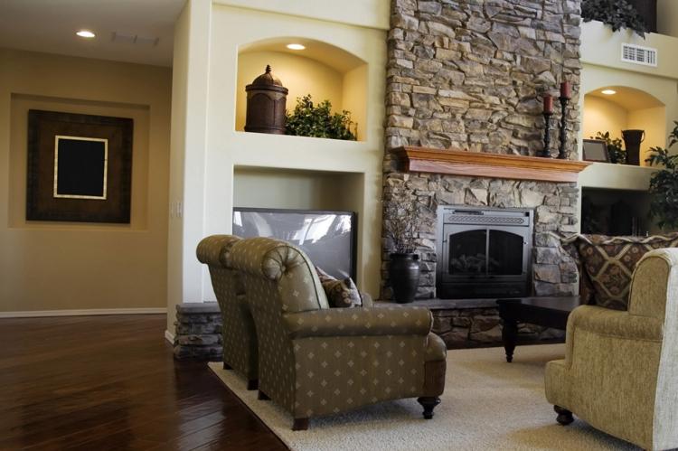 Отделка стен - Дизайн гостиной 17 кв.м.