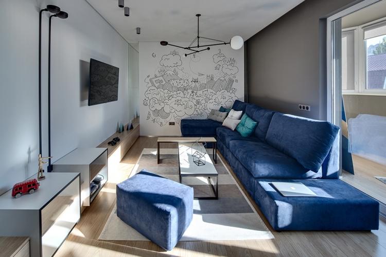 Дизайн гостиной 17 кв.м. - фото реальных интерьеров