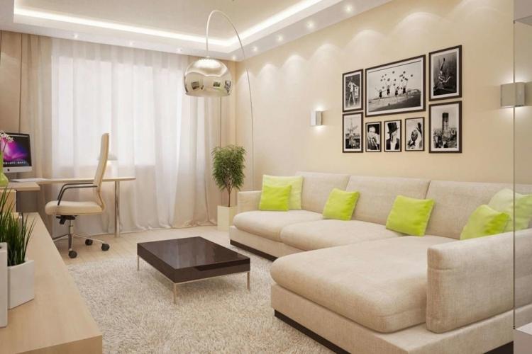 Дизайн гостиной 18 кв.м. - фото реальных интерьеров