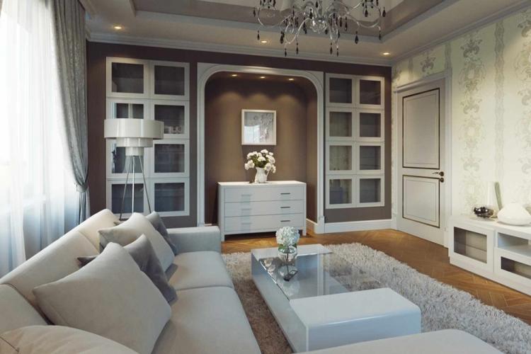 Дизайн гостиной 18 кв.м. - фото реальных интерьеров